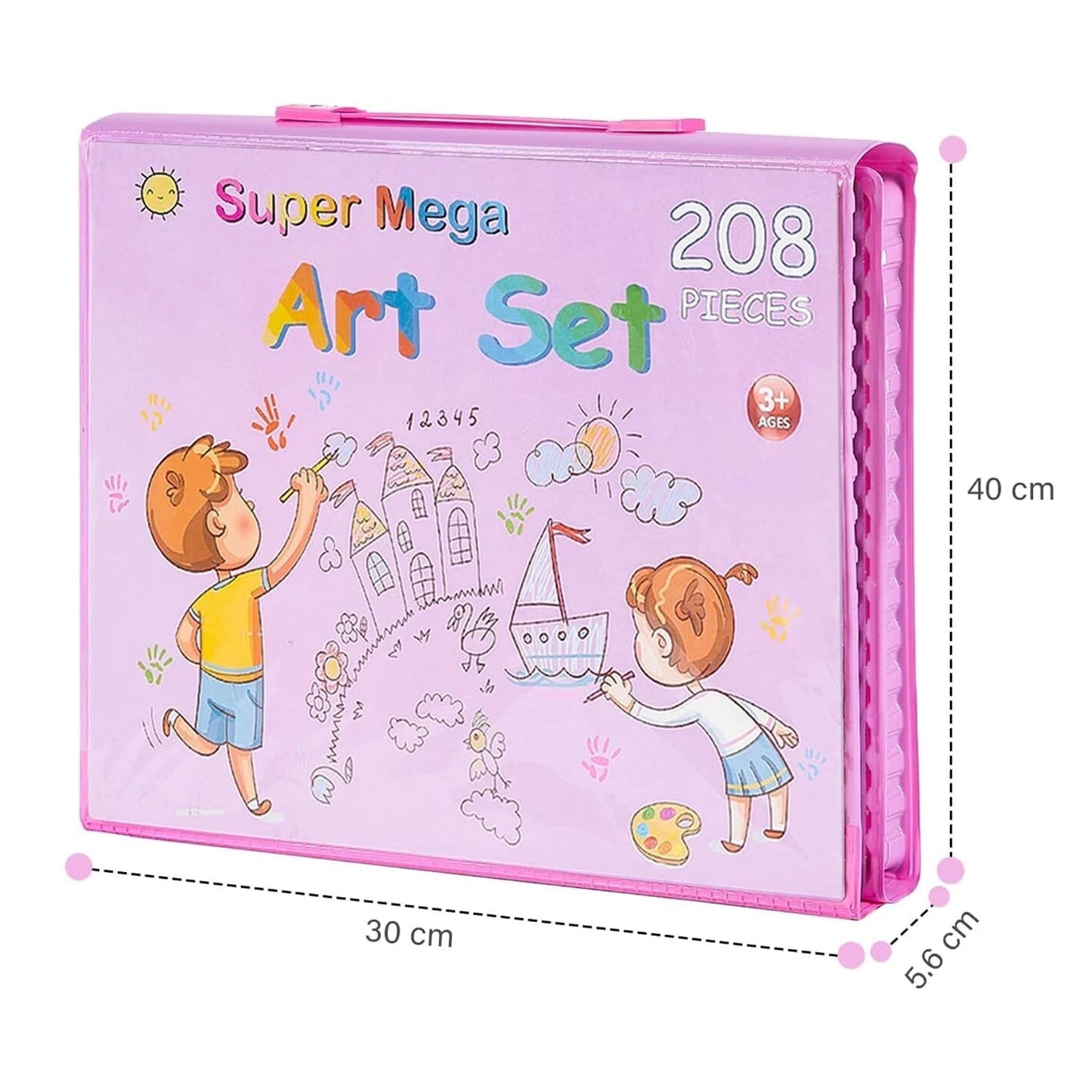 Super Mega Art & Craft Drawing Coloring Kit (208 Pc)