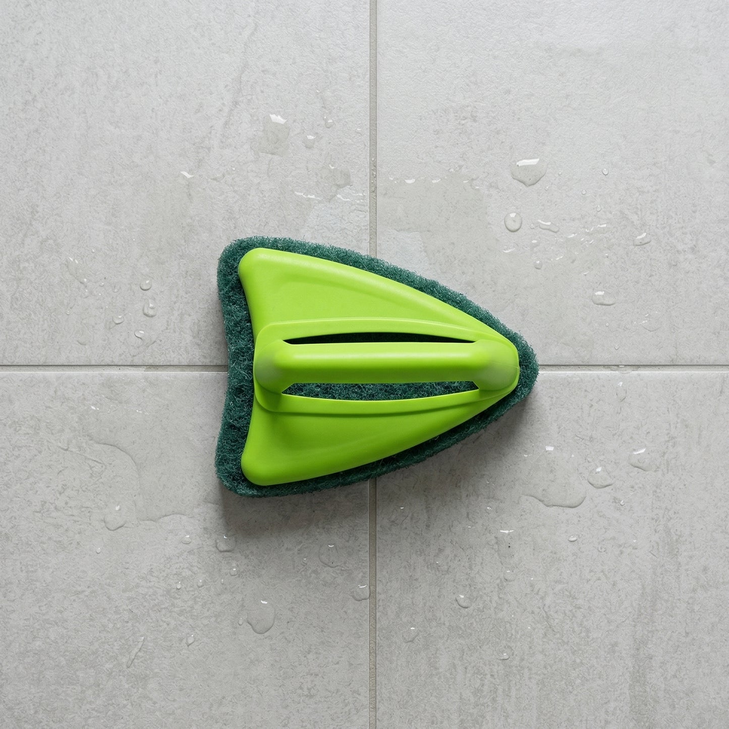 Bathroom Brush with abrasive scrubber for superior tile cleaning