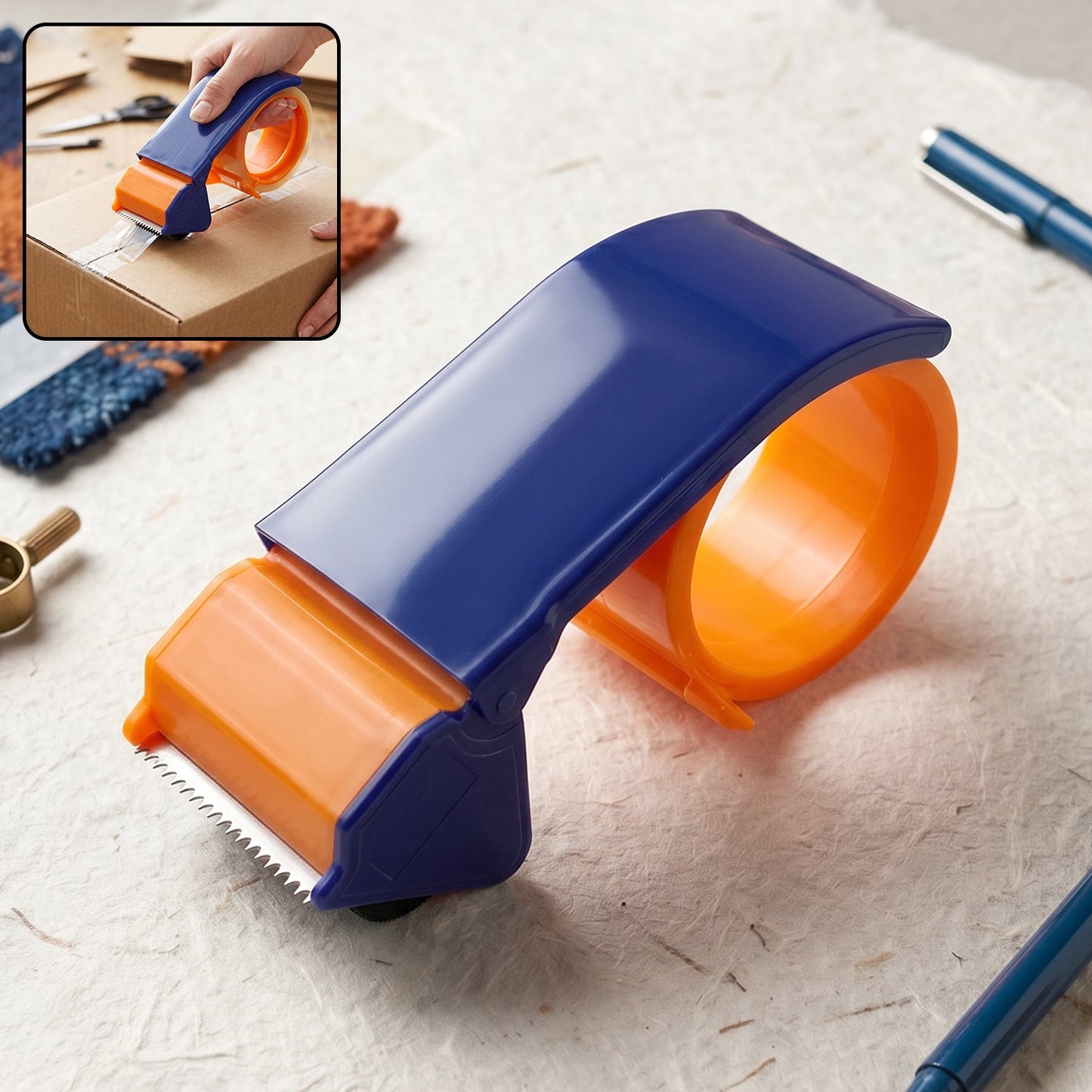 Heavy duty 50mm tape cutter with sharp blade