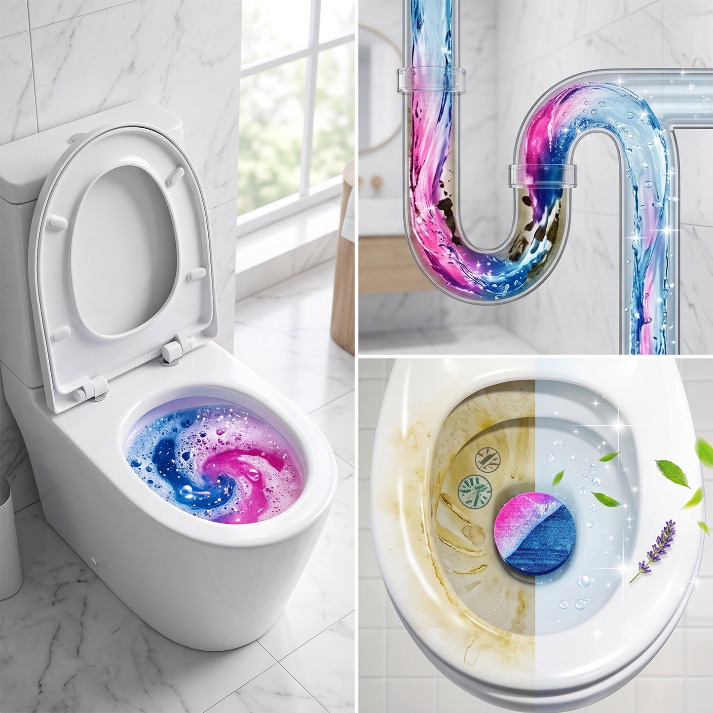 Cistern cleaning tablet for hygienic and fresh toilets