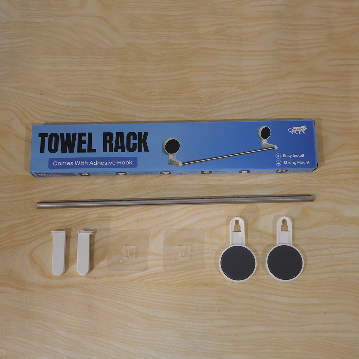 Self-Adhesive Towel Rod - (1 Pc)