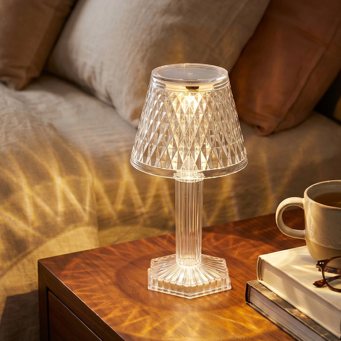 Cup Shape Crystal Table Lamp (1 Pc)