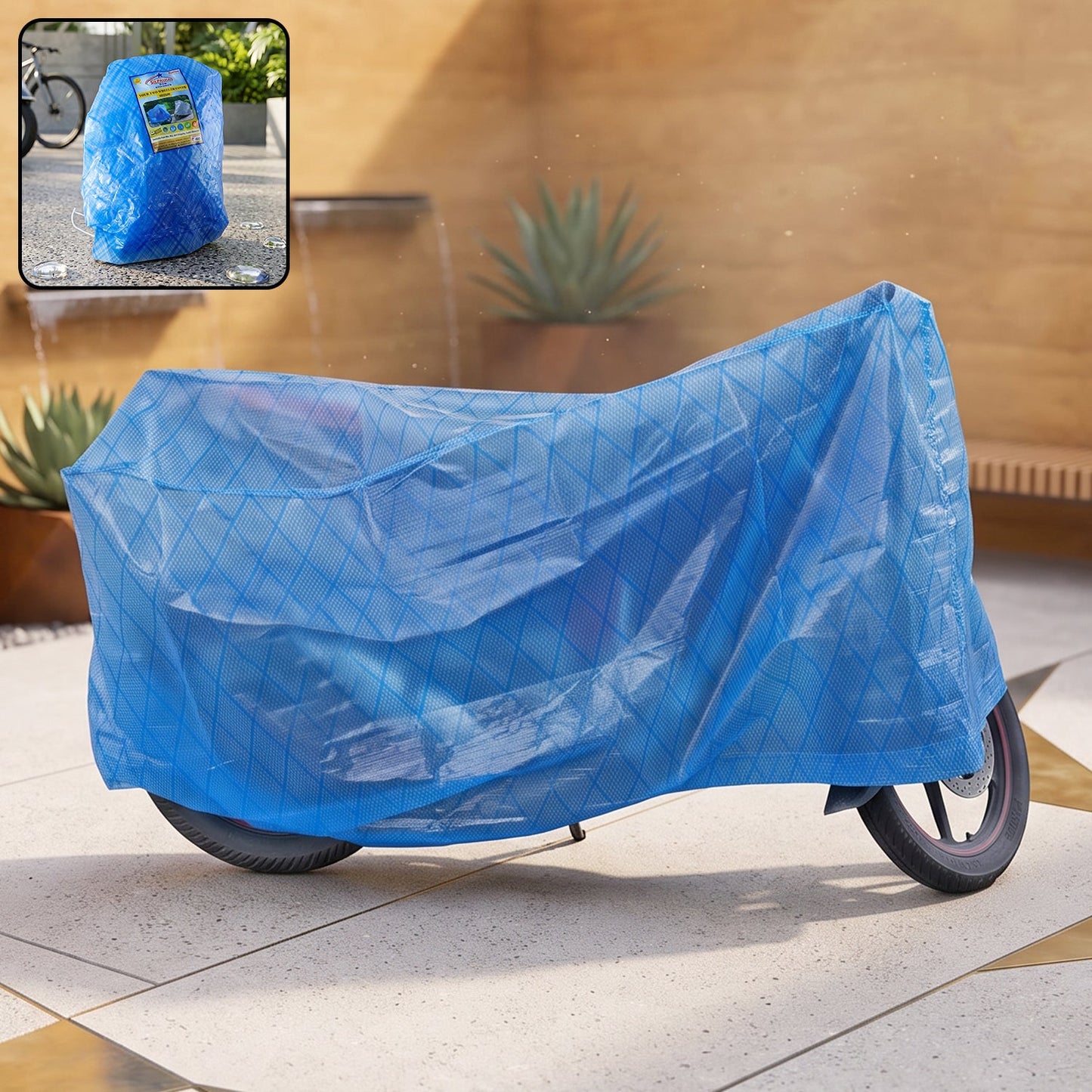 Medium Waterproof Two Wheeler Cover 152x70 Cm Dust Rain Proof (1 Pc)
