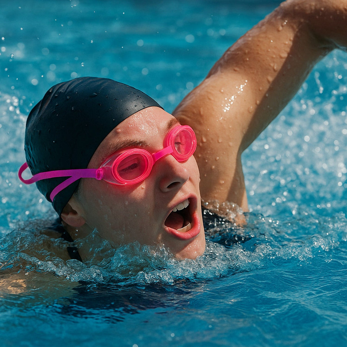 Adjustable Swimming Goggles for Kids Clear Vision & Anti-Fog
