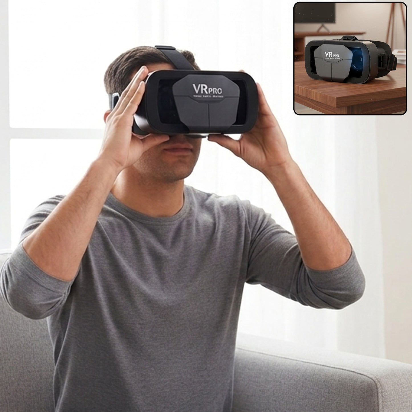 3d VR Headset Compatible with iPhone & Android Virtual Reality VR Goggles For 3D VR Movies Video Games (1 Pc)