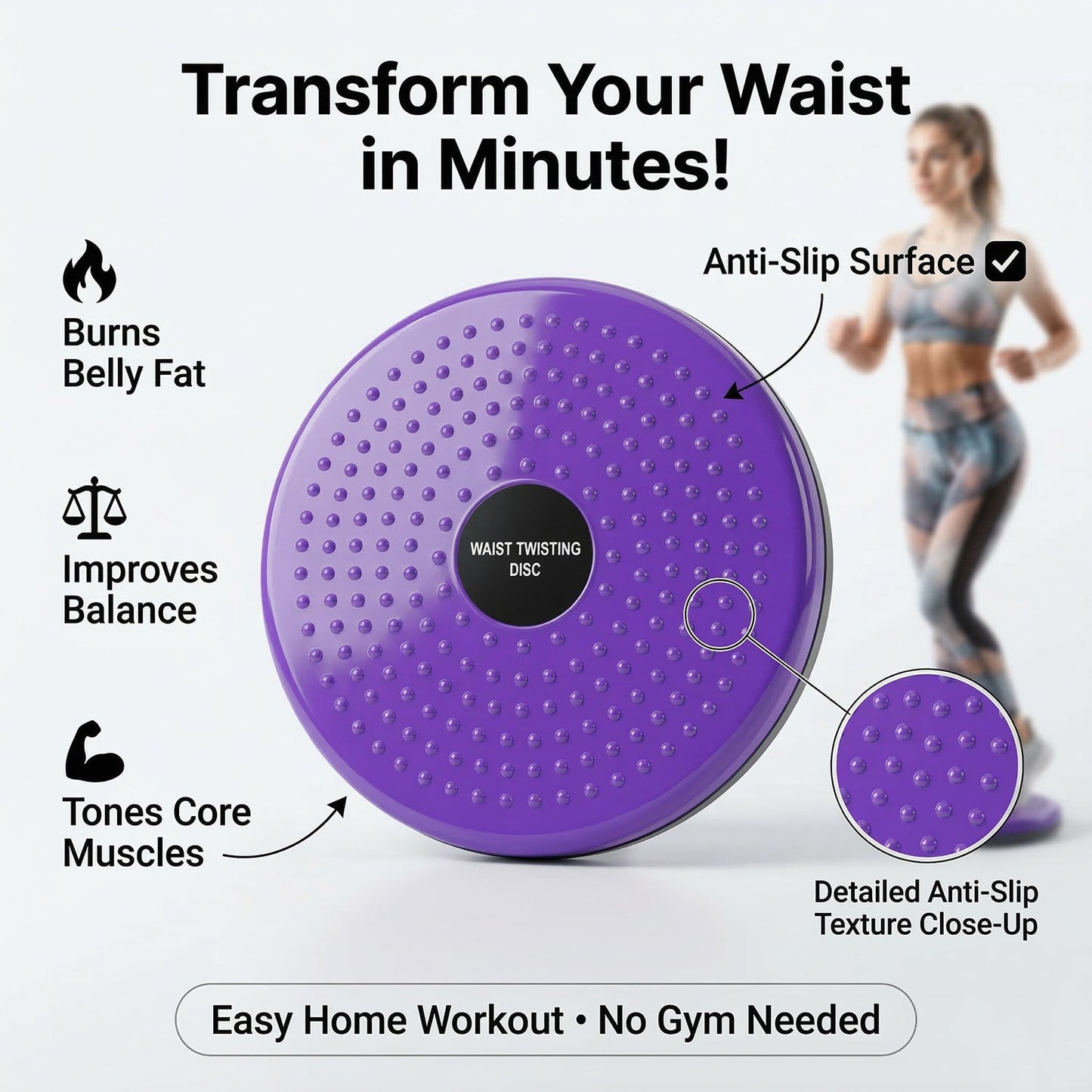 Waist Twisting Disc with Massage Function (1 Pc)