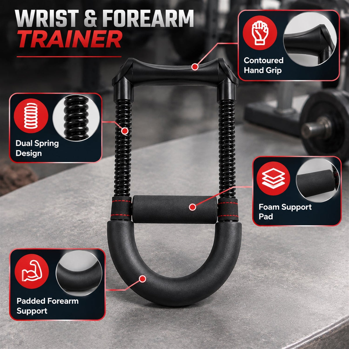 Wrist exerciser feature view