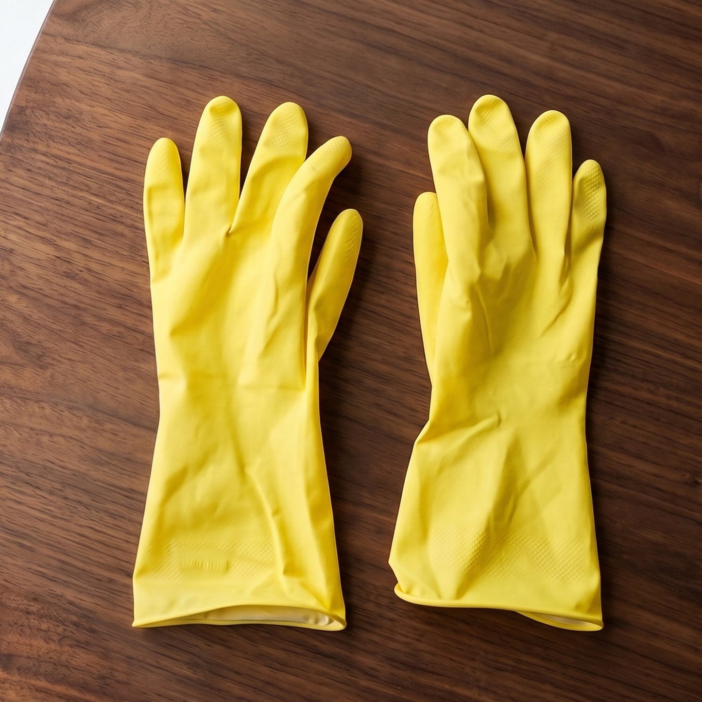 Waterproof yellow gloves dishwash