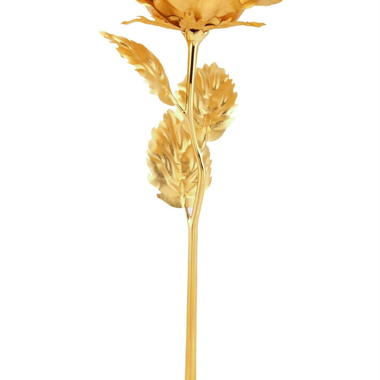 Set of 3 Artificial Golden Roses | 24K Gold Foil Roses for Decoration, Romantic Gift for Valentine’s Day, Anniversary, Birthday, Home Decor | Elegant Forever Rose Gift for Wife, Girlfriend, Mother