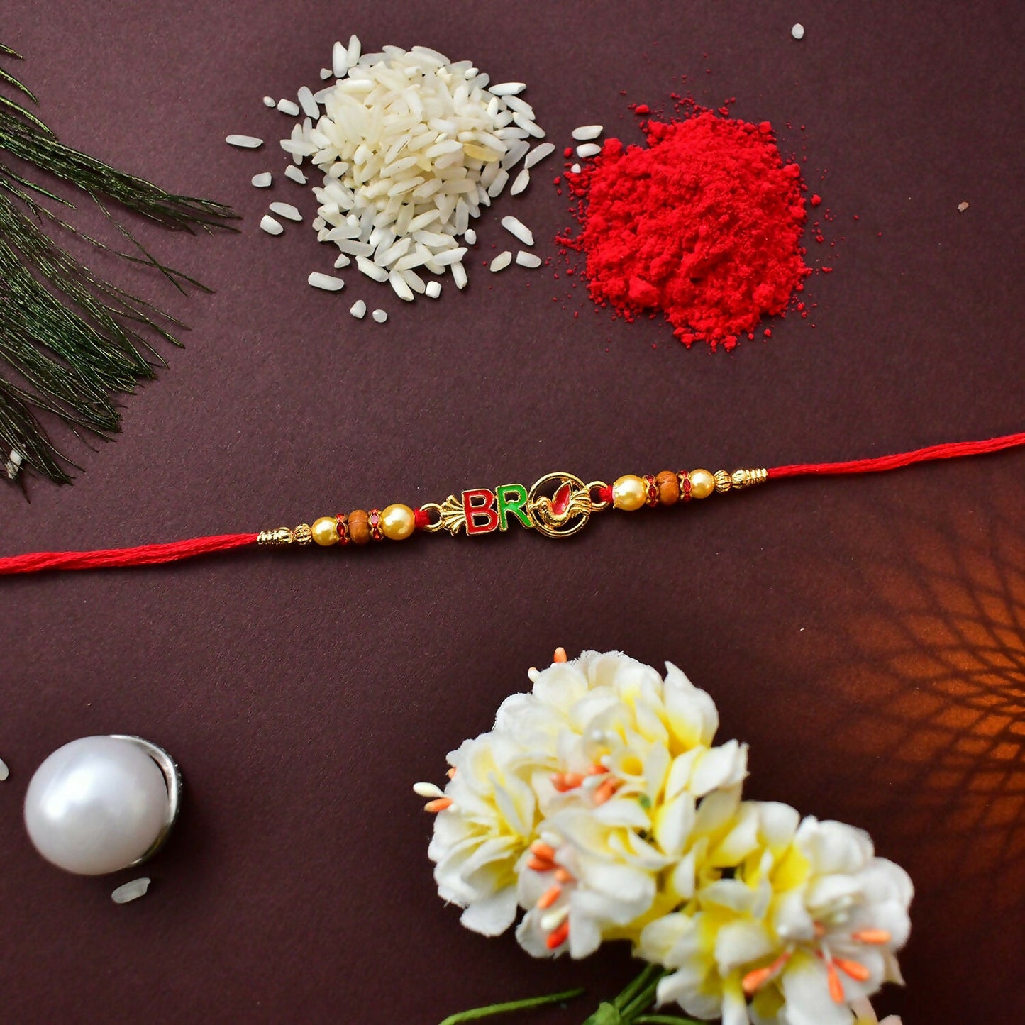 Color Pop Bro Rakhi featuring vibrant multicolor threads and handcrafted design on brother's wrist