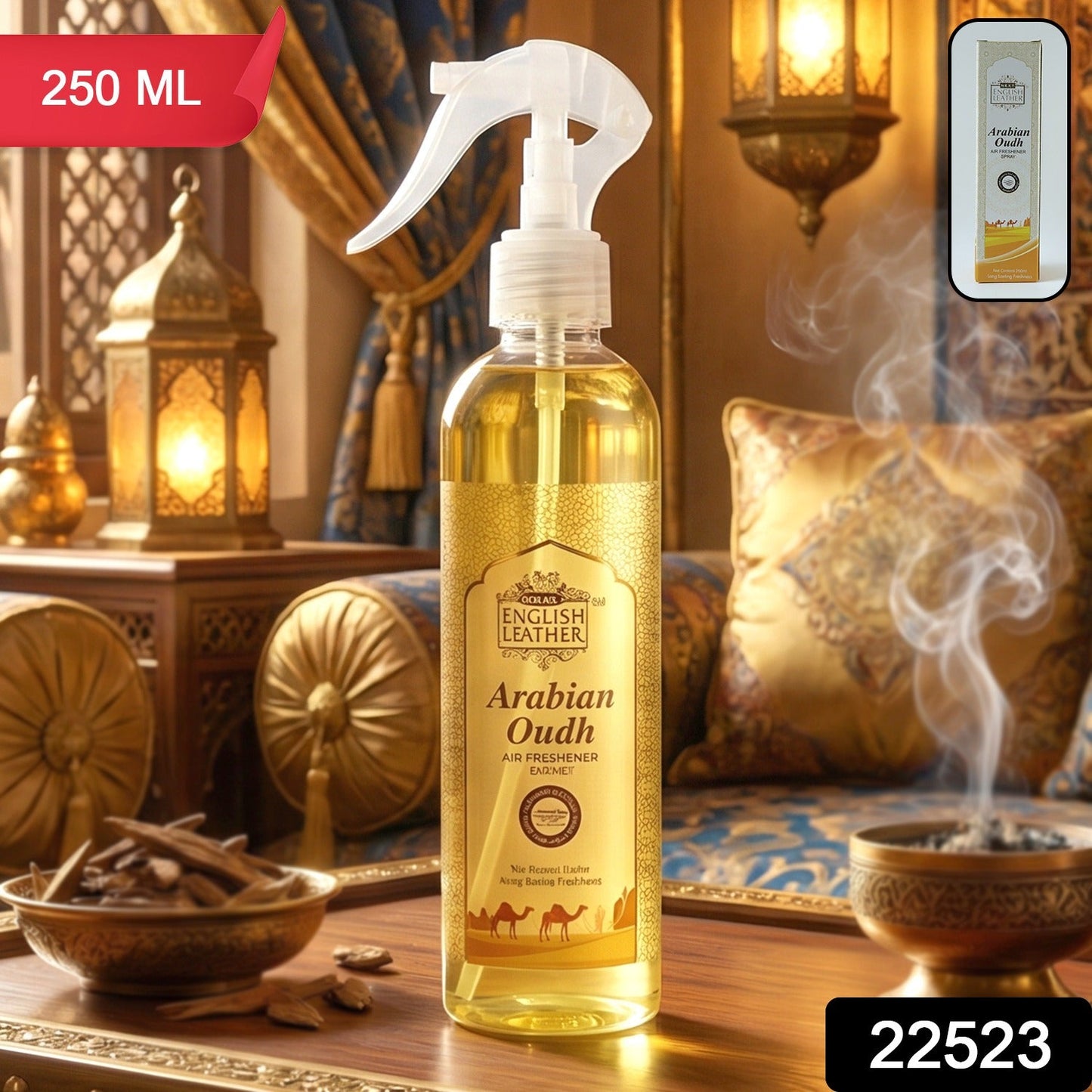 Arabian Oudh fragrance room freshener spray bottle
