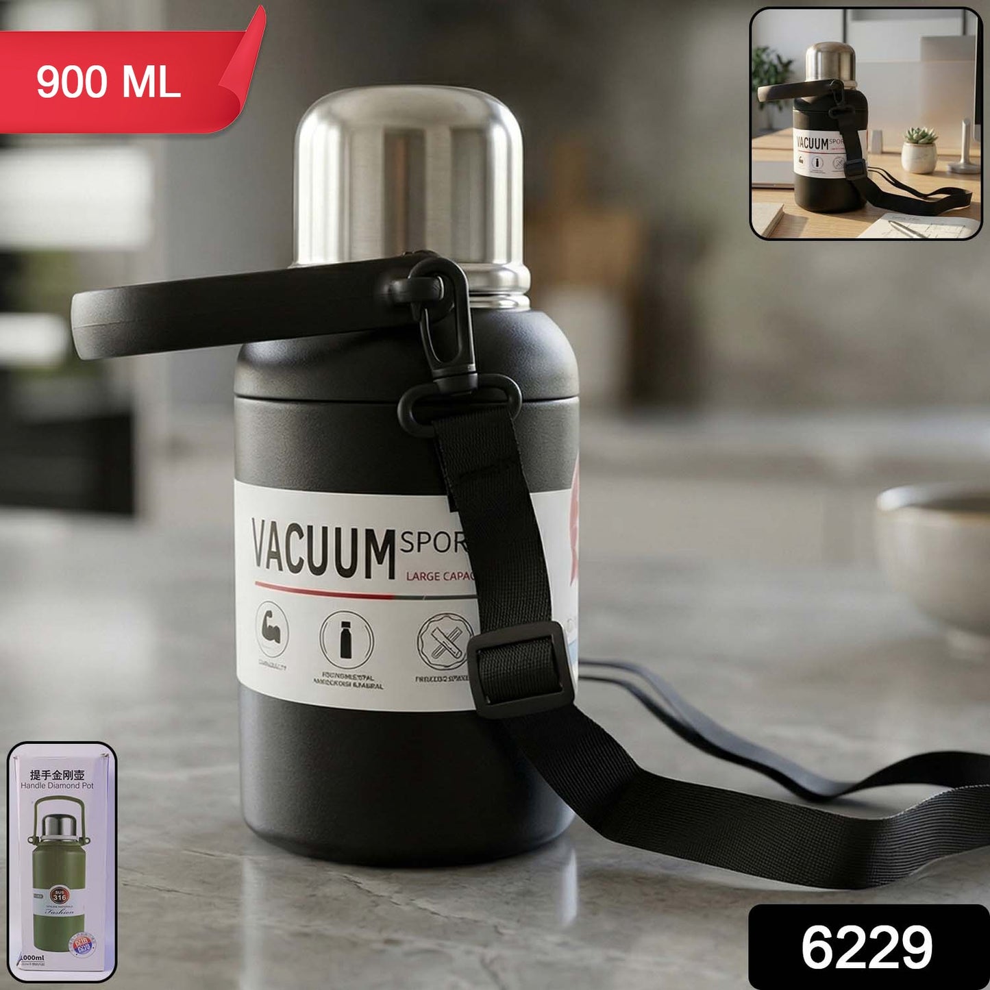 900 ML Vacuum Insulated Stainless Steel Flask Bottle