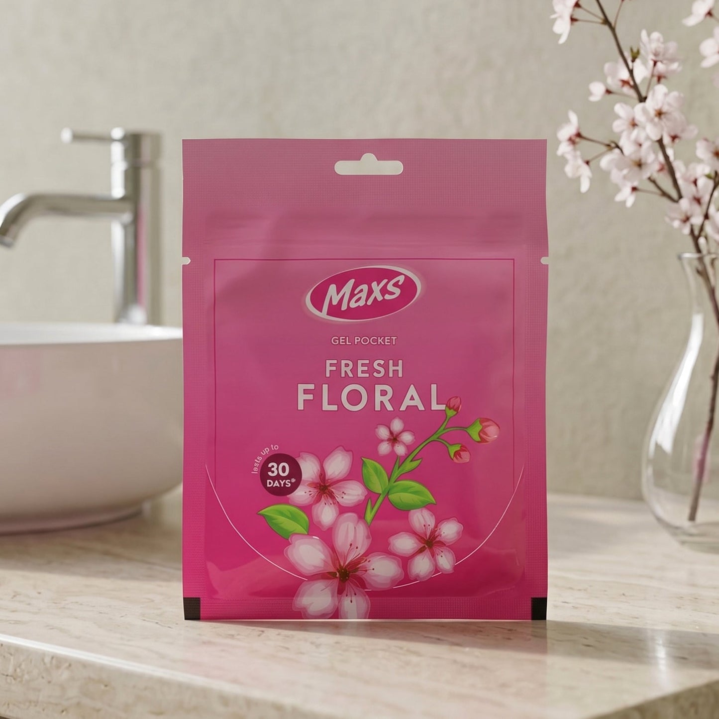 Maxs Fresh Floral Gel Air Freshener Pocket Long Lasting 10 Gm