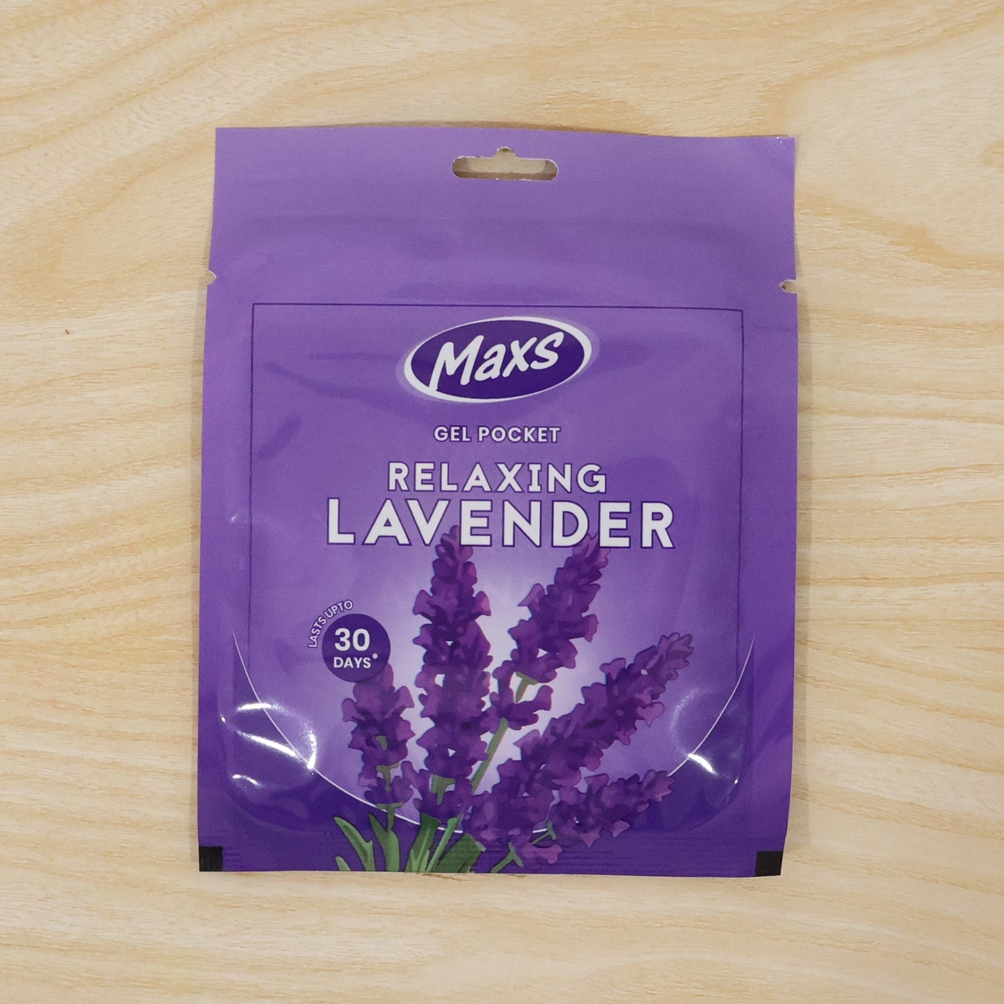 Maxs Relaxing Lavender Gel Air Freshener Pocket Long Lasting 10 Gm