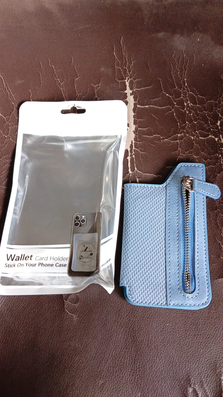 Adhesive Card Phone Holder with Zipper – Versatile Wallet Case (1 Pc / Mix Color)