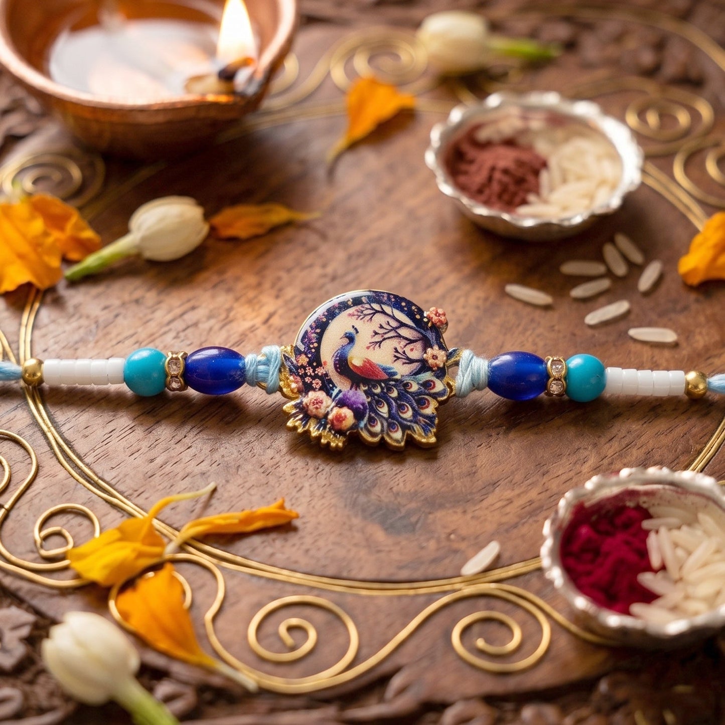 Lightweight and comfortable Mughal-style Rakhi for Raksha Bandhan