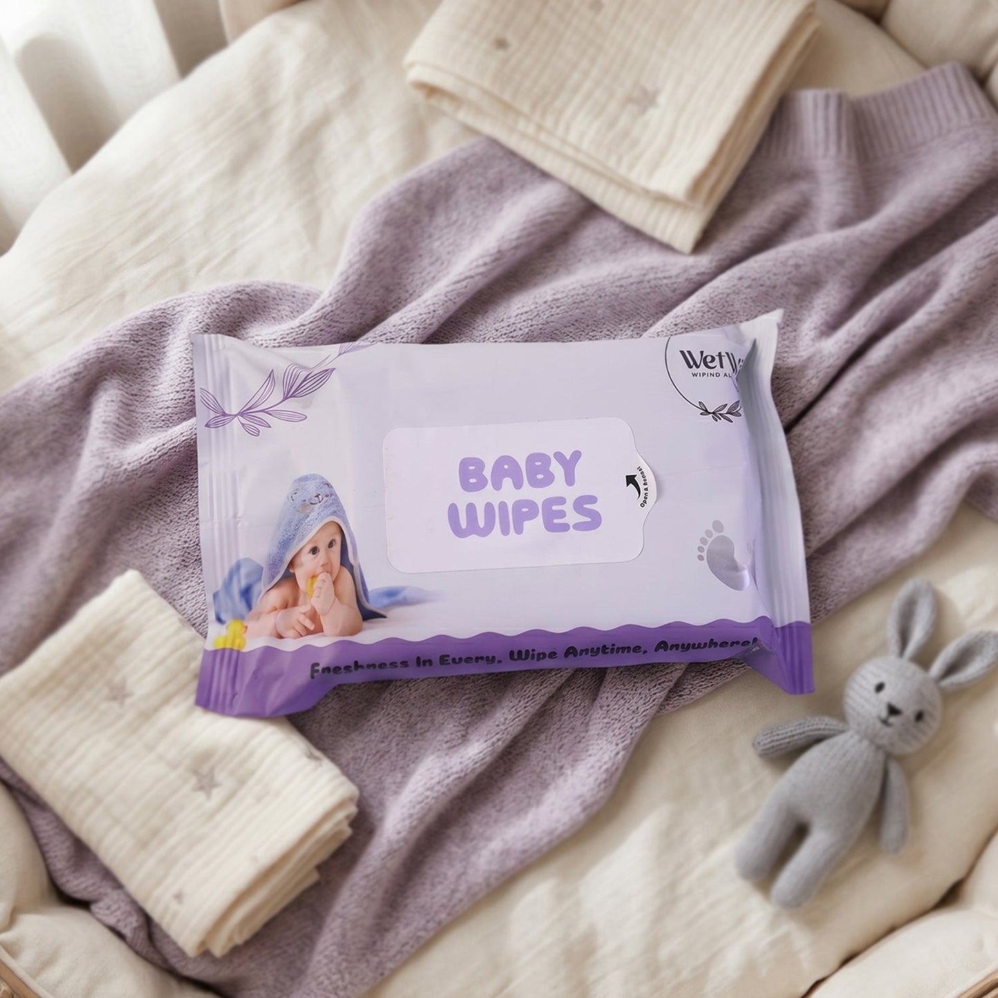 Travel baby wipes portable pack