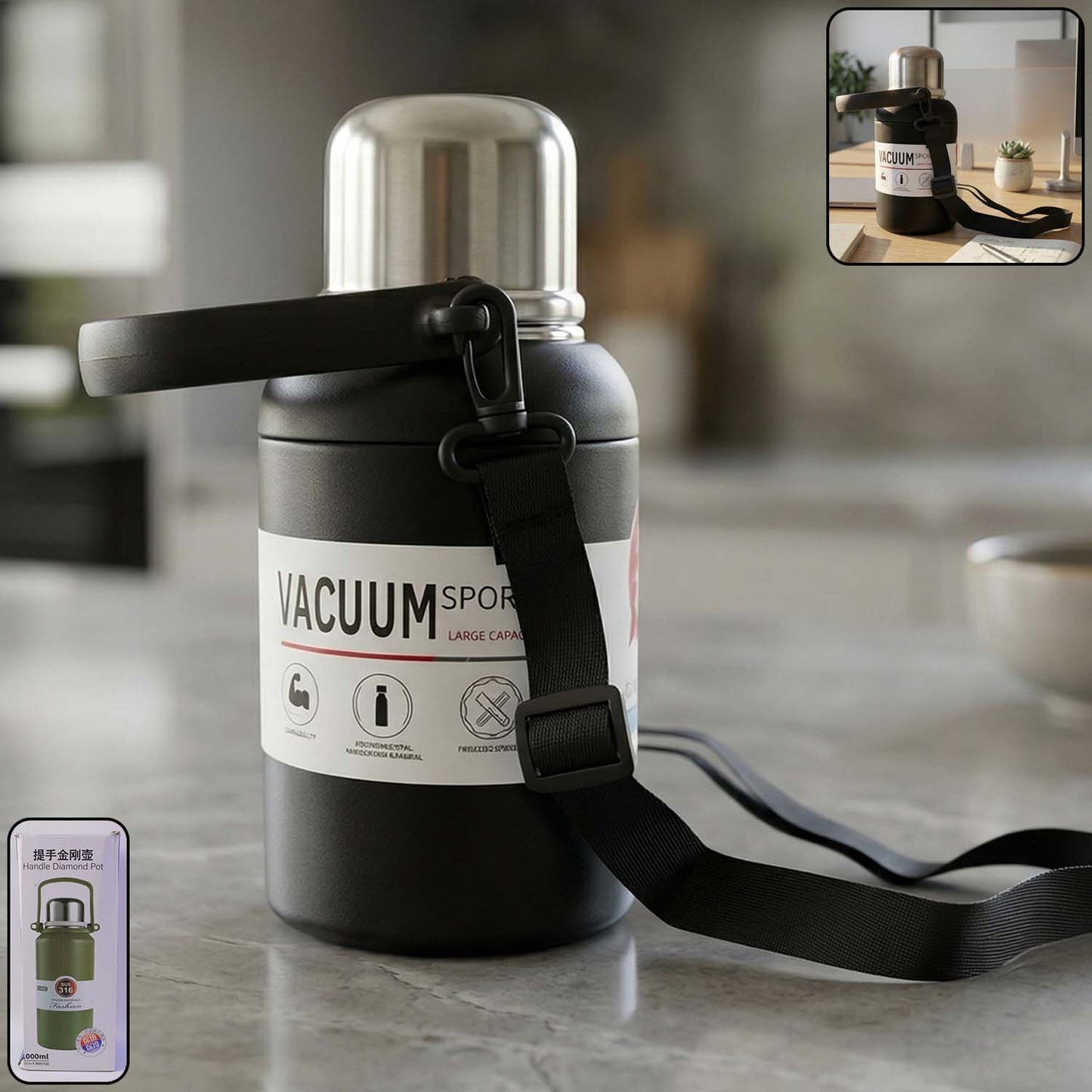 900 ML Vacuum Insulated Stainless Steel Flask Bottle