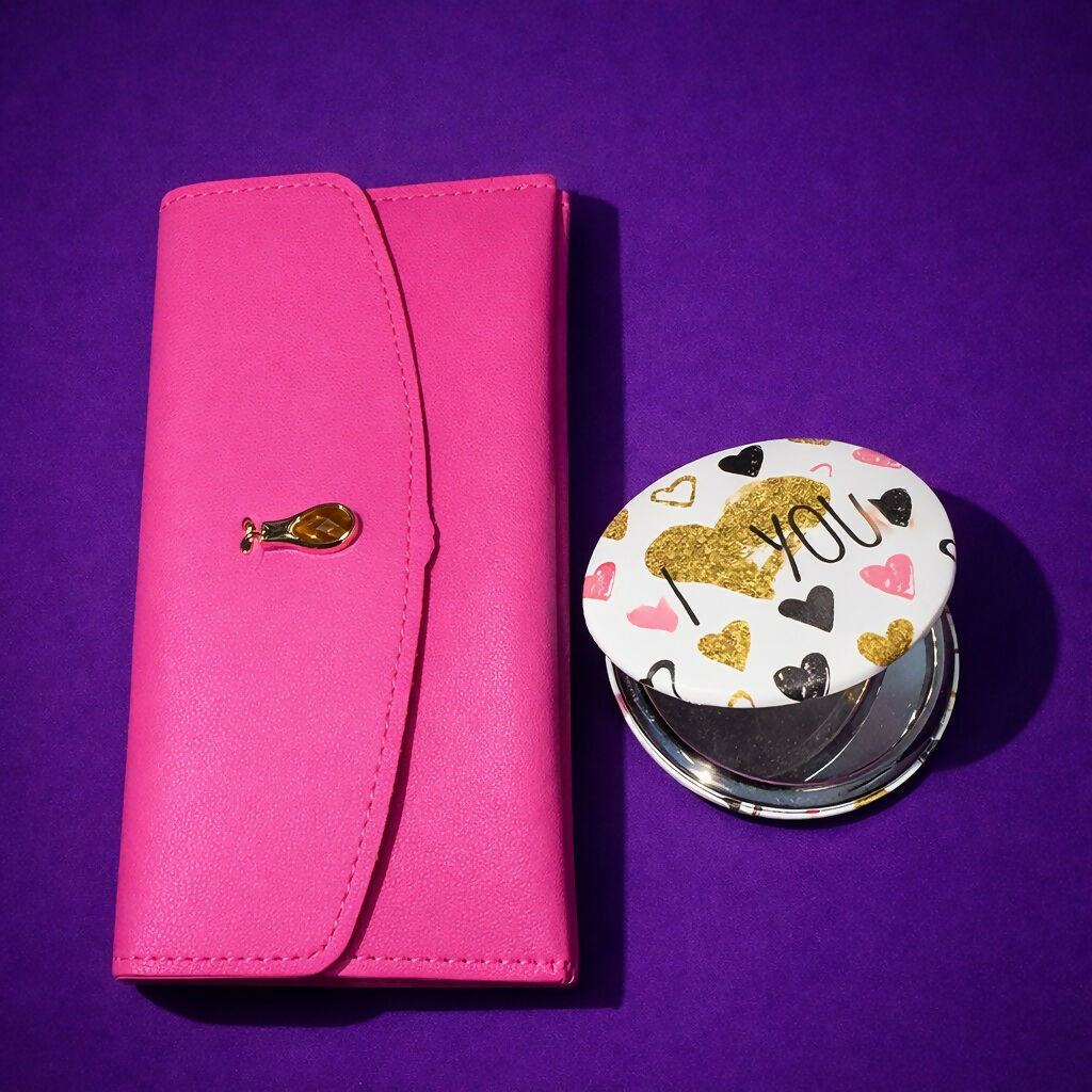 Couple Wallet & Watch Gift Set Premium Combo Box (Color may vary)
