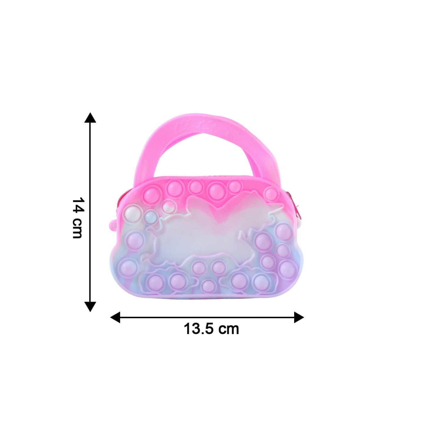 Silicone Pop It Coin Purse with Zipper and Handle (1 Pc)