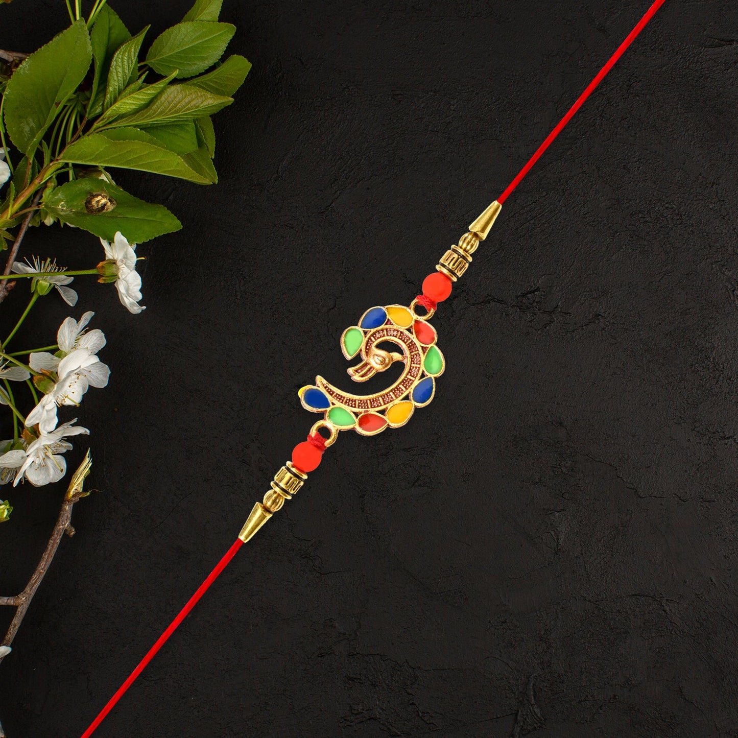 Beautiful peacock rakhi symbolizing love and protection for brother on Raksha Bandhan