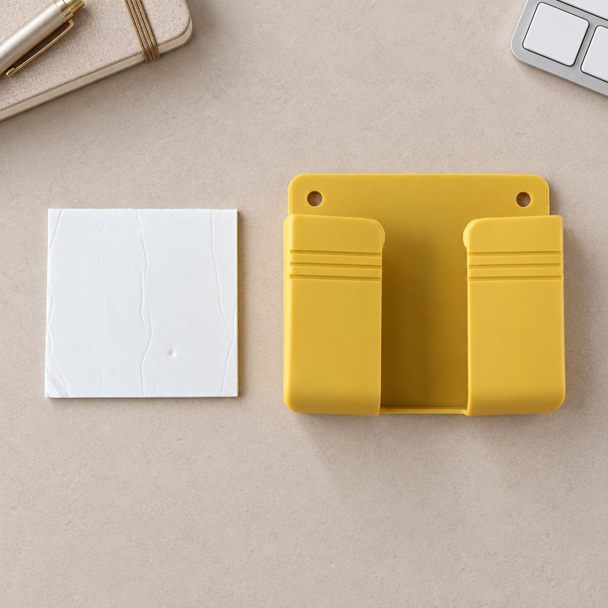 Adhesive Wall Mobile Phone Holder Stand with Charging Cable Opening (1 Pc)