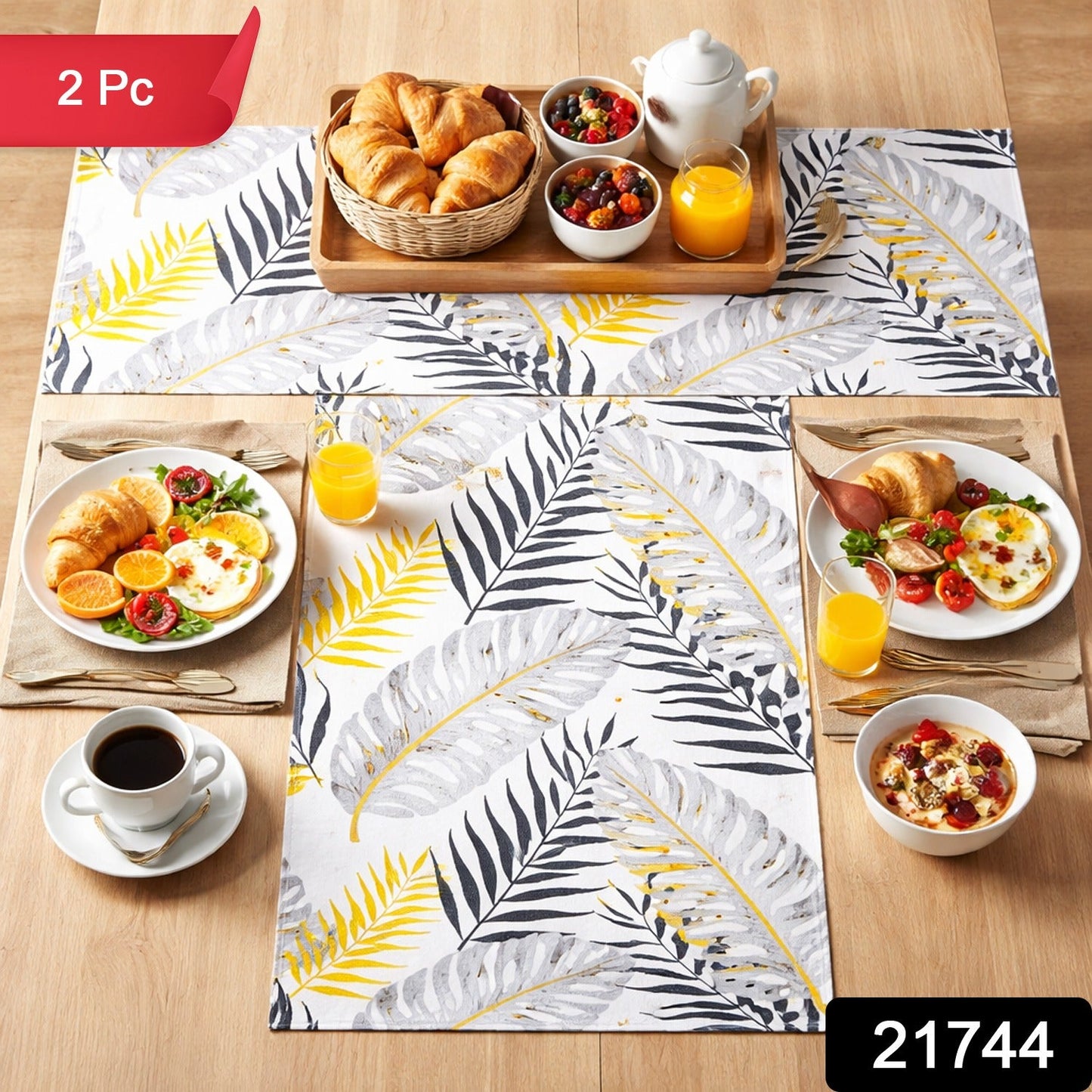 2 in 1 Reversible Dining Table Placemat (2 Pc / Small & Big)