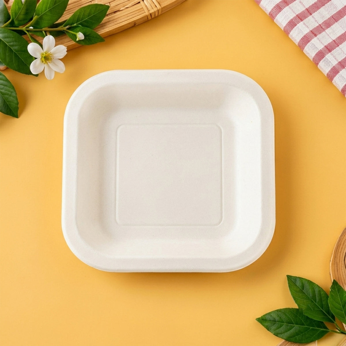 Disposable Food Tray Set – Square, 50 Pieces for Easy Serving
