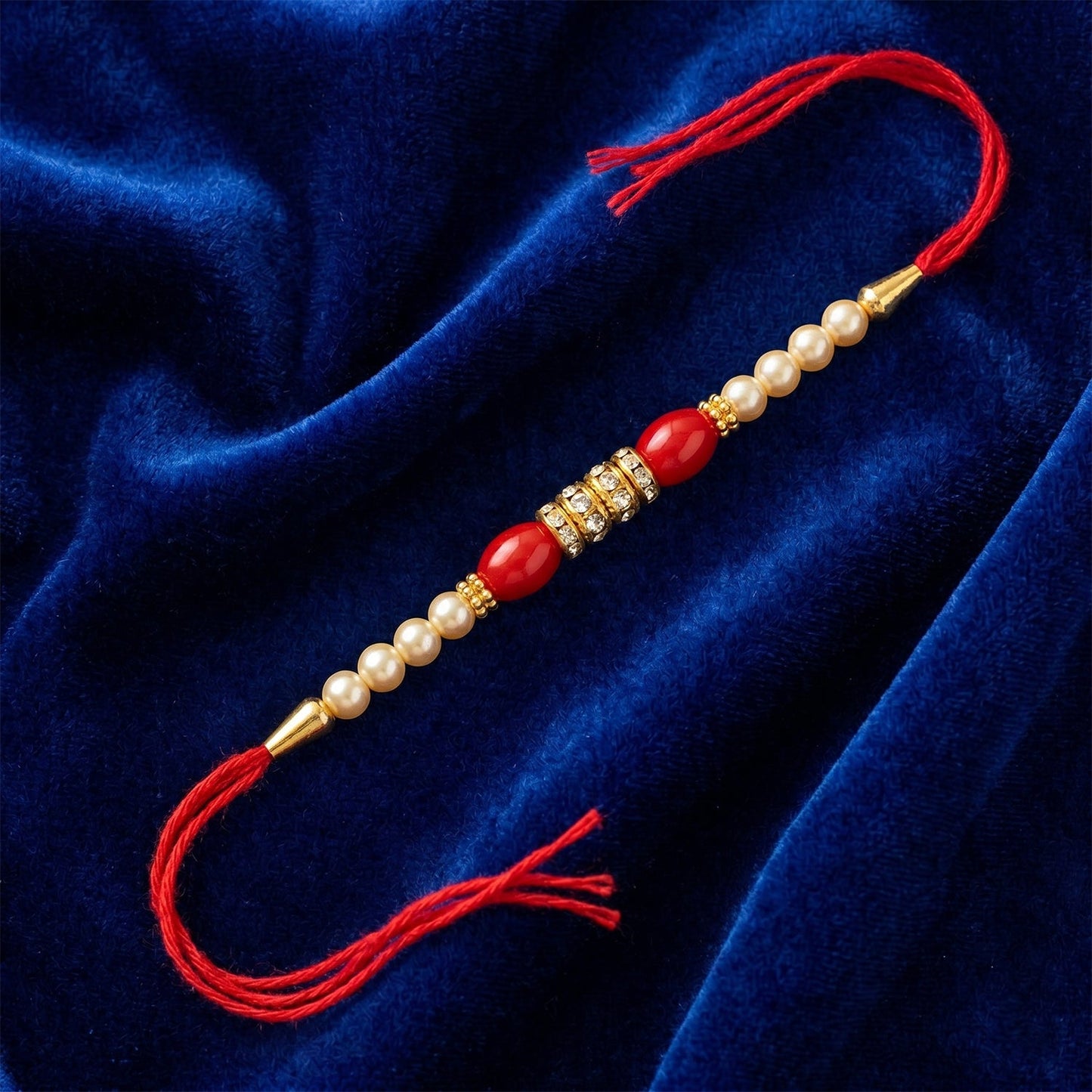 Lightweight, stylish Rakhi with intricate traditional craftsmanship