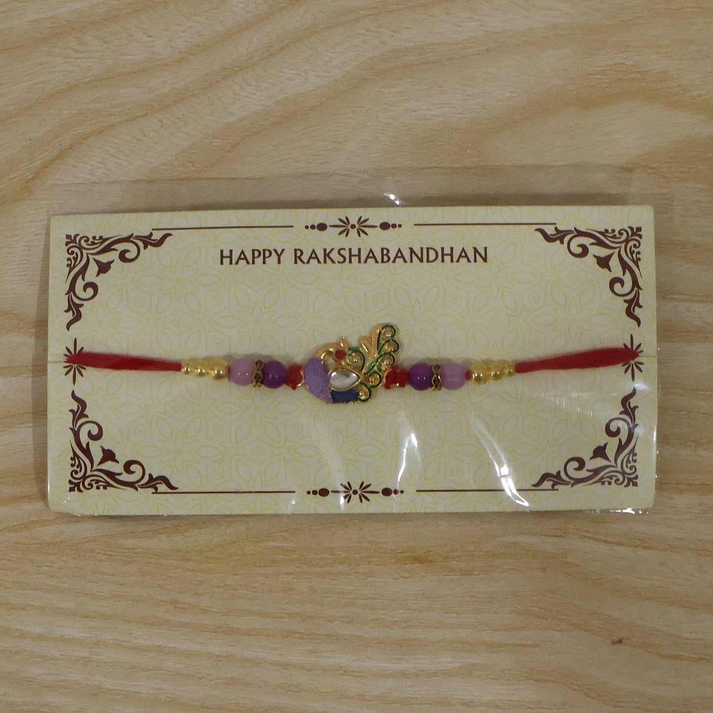 Traditional Indian handcrafted Rakhi with soft threading