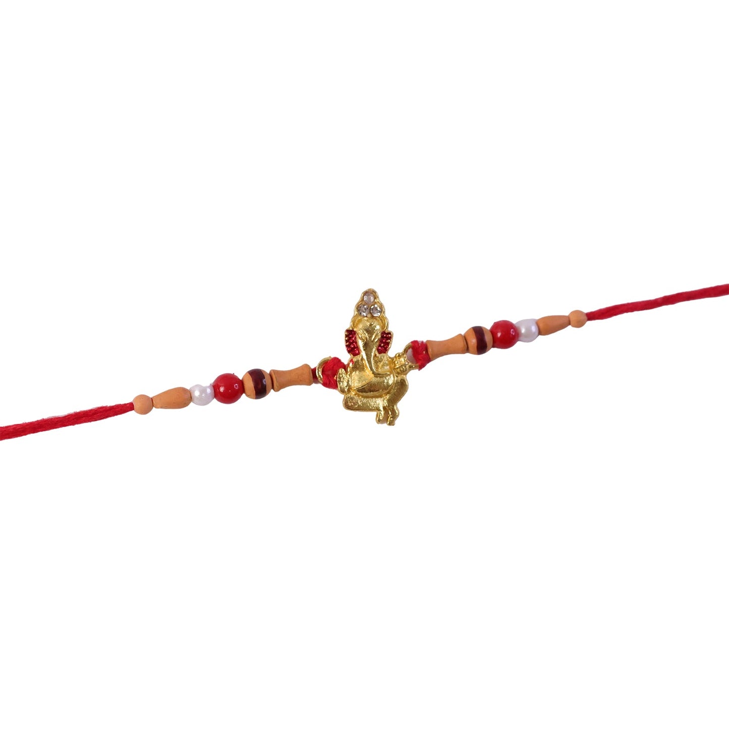 Beautiful bead-embellished rakhi in traditional style, suitable for online Rakhi shopping