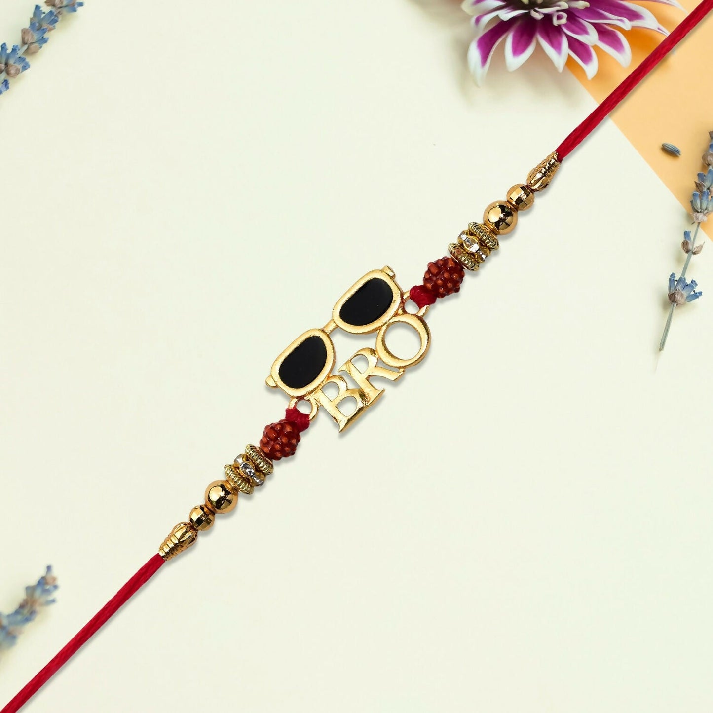 Elegant rakhi design sent randomly as festive gift for brother on Raksha Bandhan