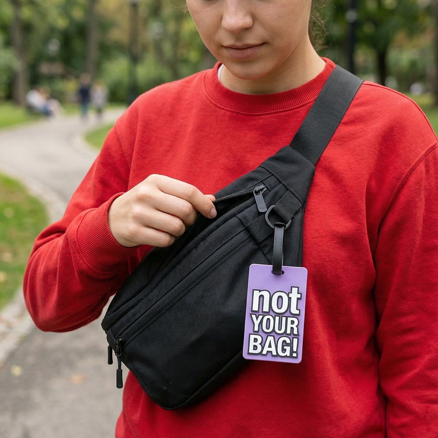 Travel Identification Luggage Bag Tag with Bold “Not Your Bag (1 Pc)