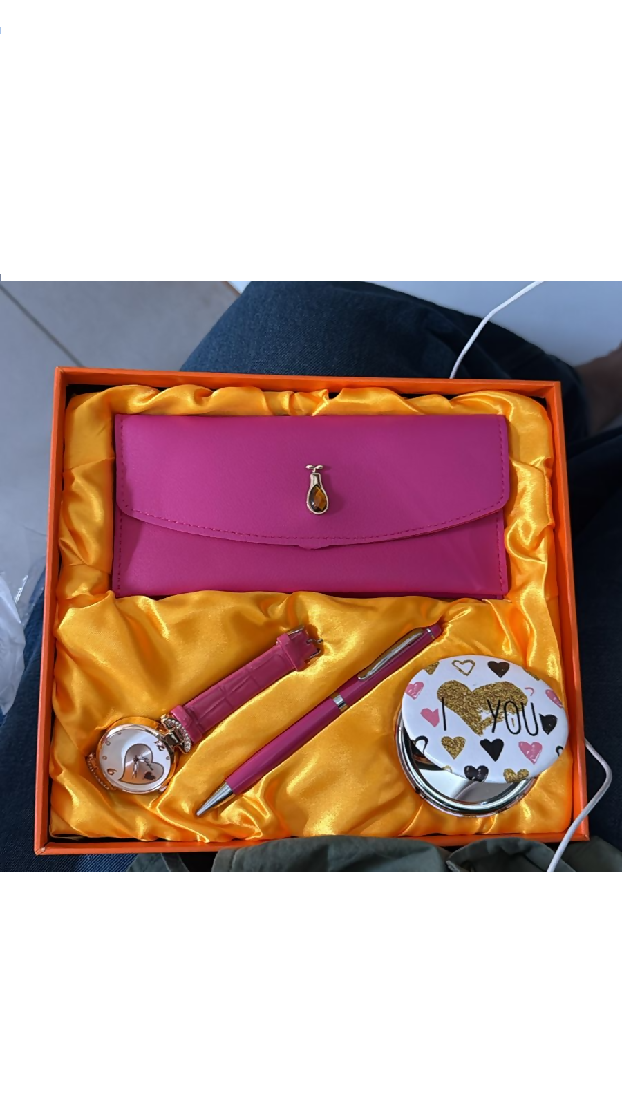 Couple Wallet & Watch Gift Set Premium Combo Box (Color may vary)