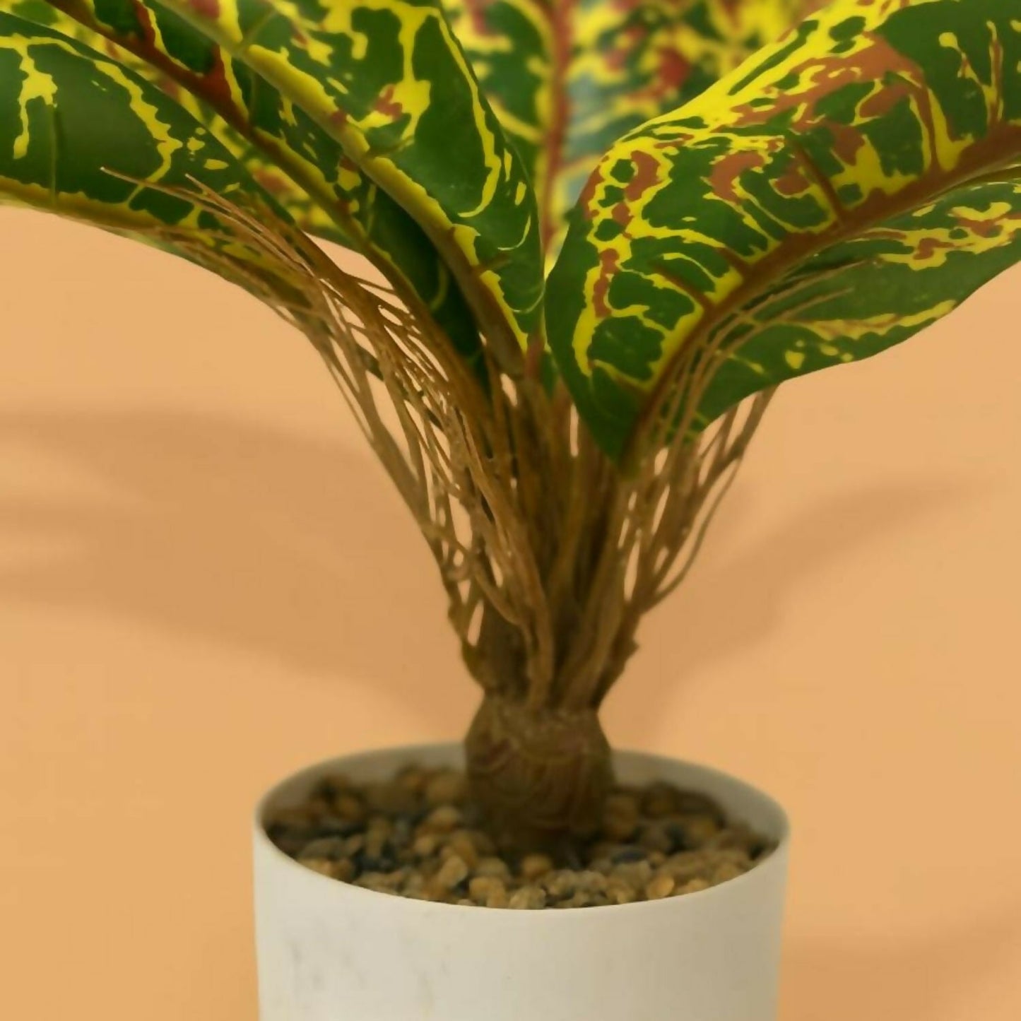 Artificial Decorative Leaf Plant with Pot for Home & Office Table Décor