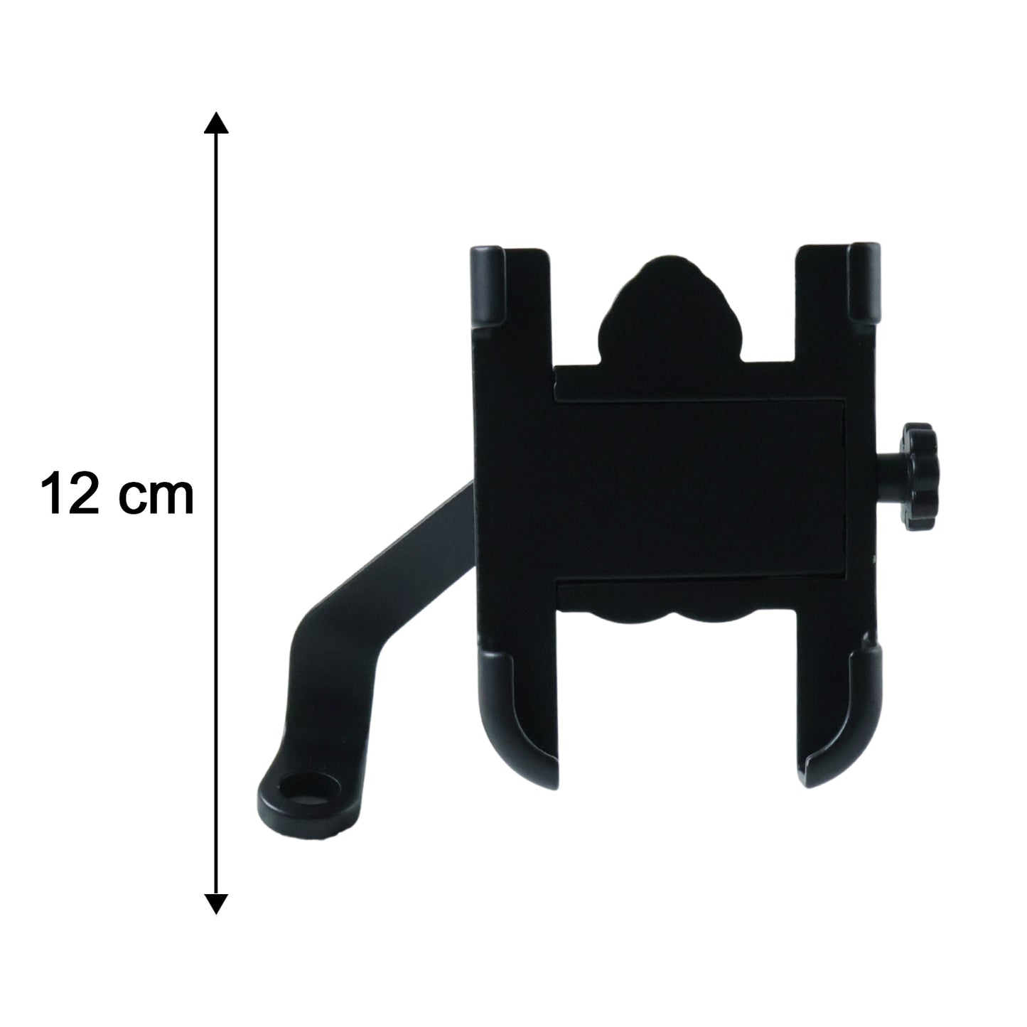 Mobile Phone Holder With Easy Adjustable Rear View Mirror Mount Solid Metal Cradle Stand Suitable for Bike & Mobile Phones