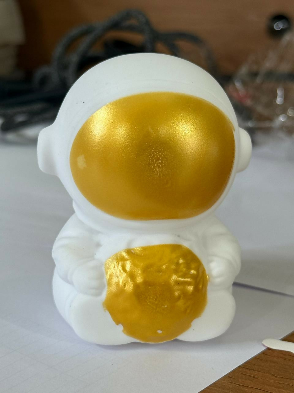 Golden Astronaut LED Night Lamp Moon Light Kids Room Bedroom Table Decor