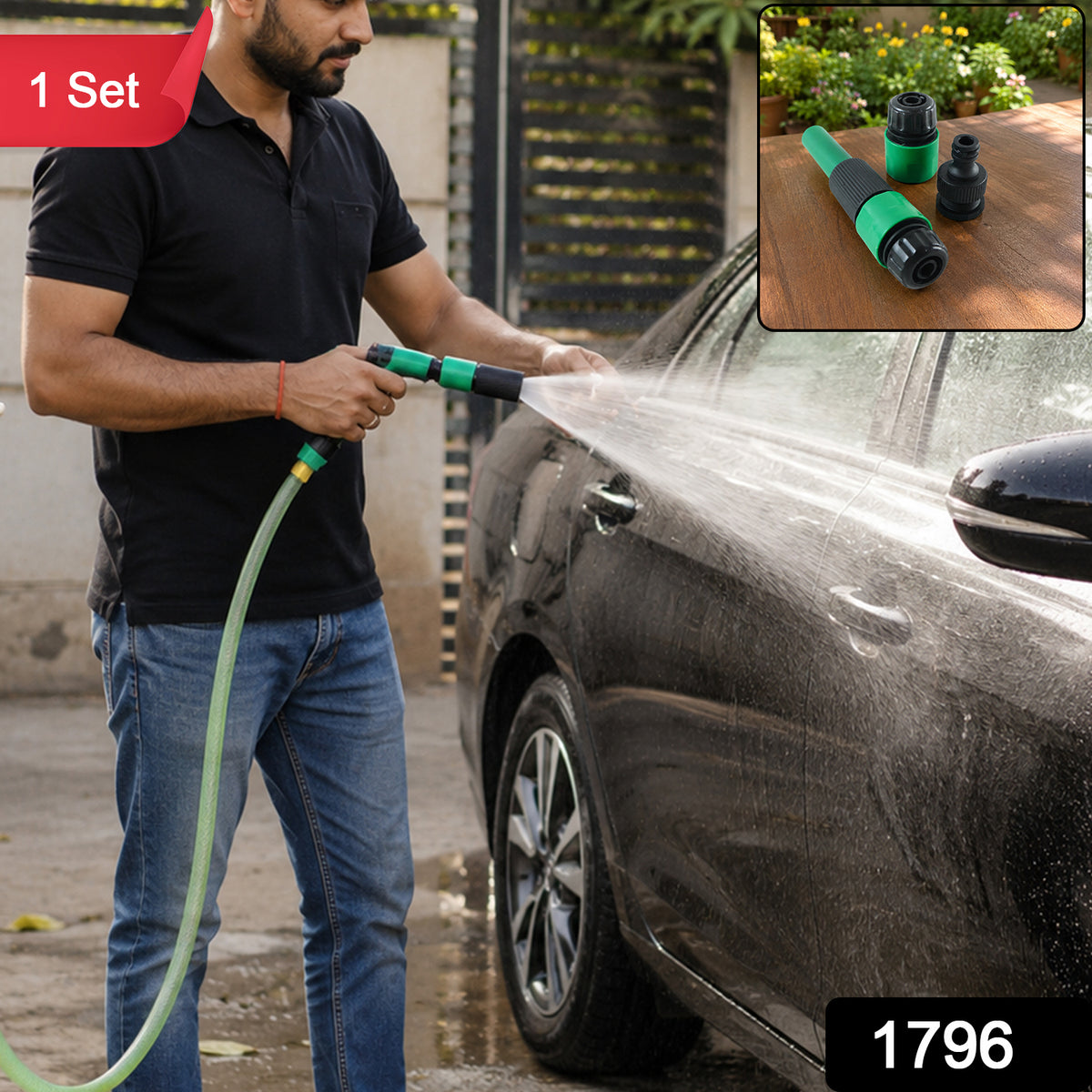 Garden Hose Pipe Nozzle Connector Set