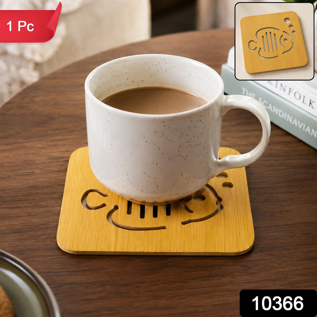 Wooden Cut-Out Design Coaster