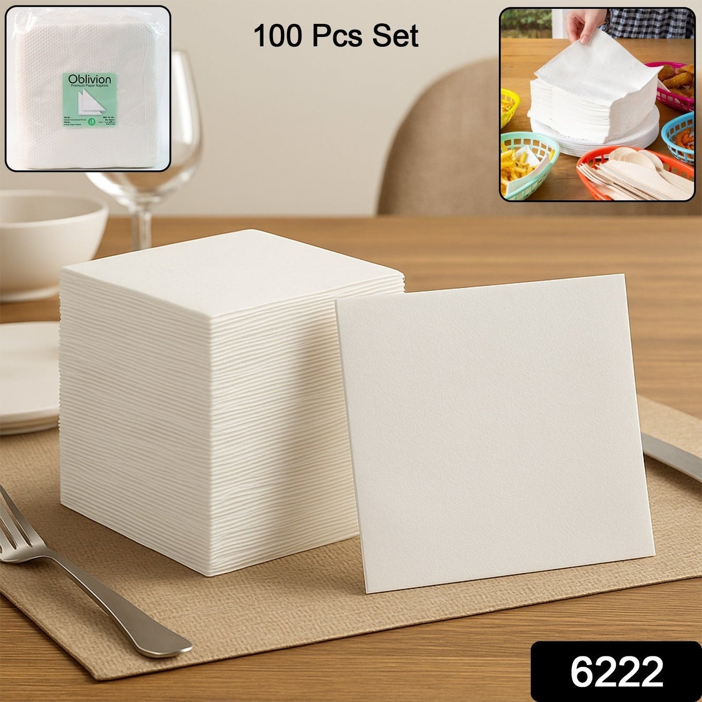 Tissue Paper For Wiping And Cleaning Purposes Of Types Of Things (100 Pcs Set Approx)