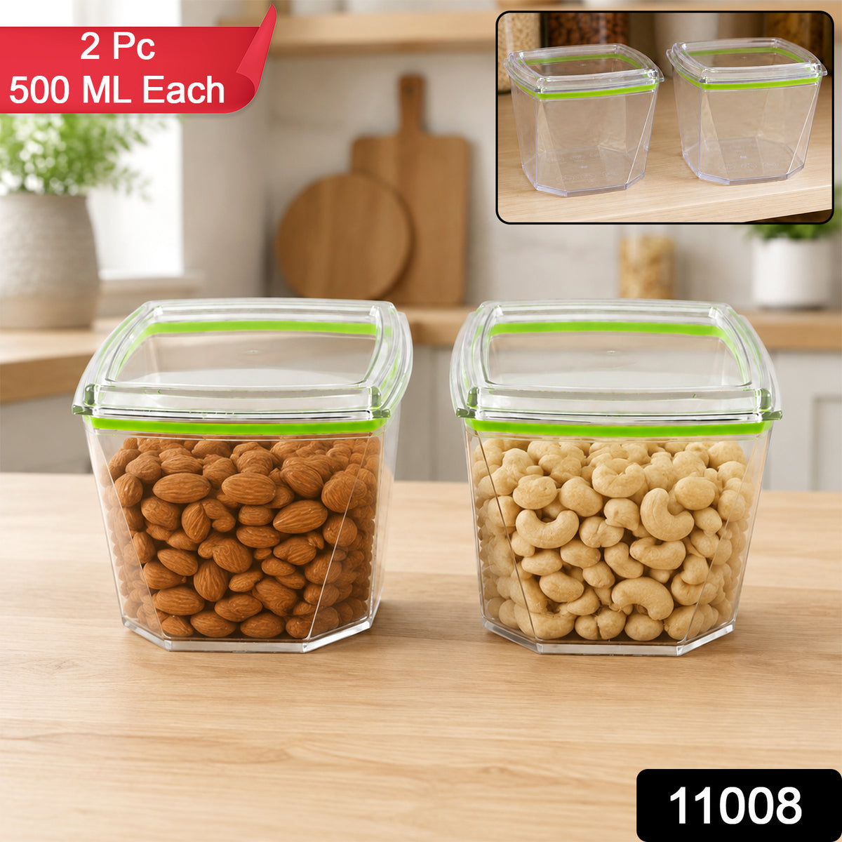 Food Storage Container Set with Leak-Proof Lid (500 ML / 2 Pc)