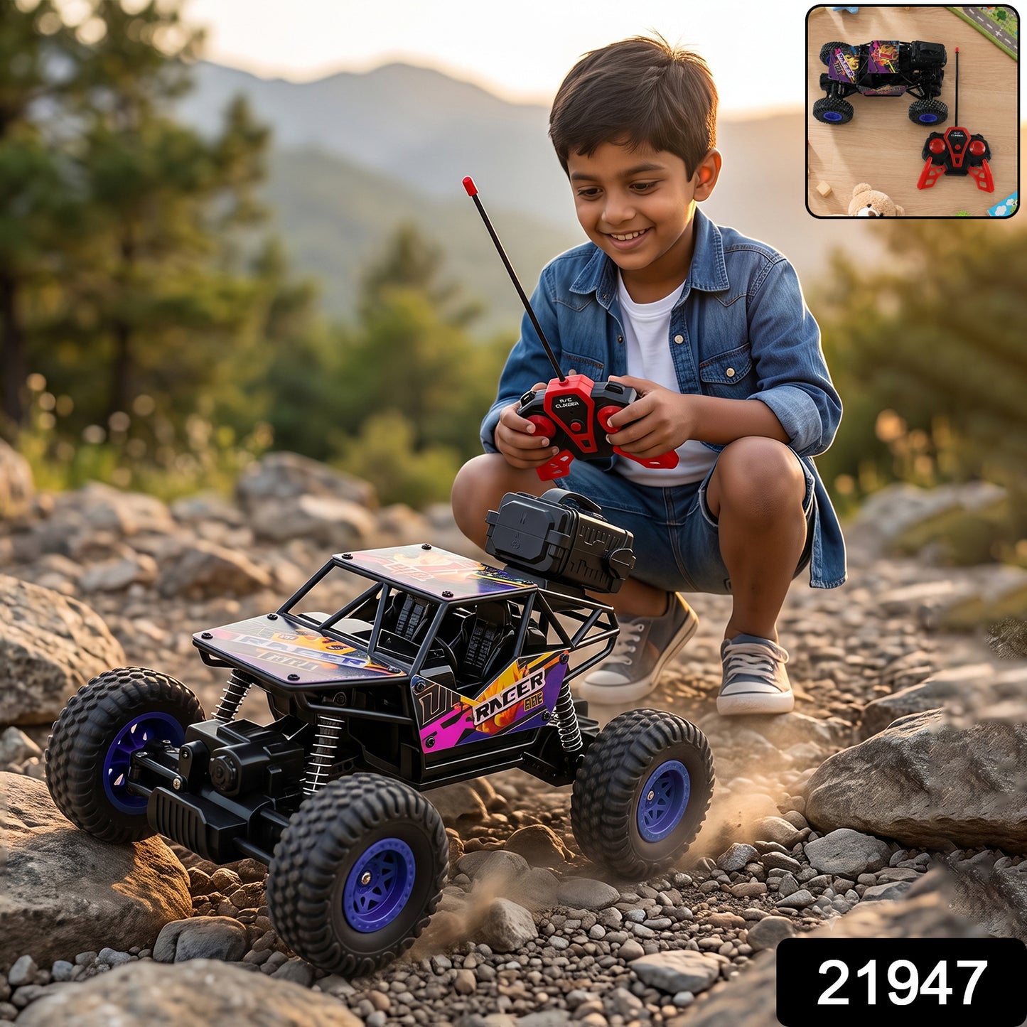 Remote Control Rock Crawler Off Road Toy Car (1 Pc)