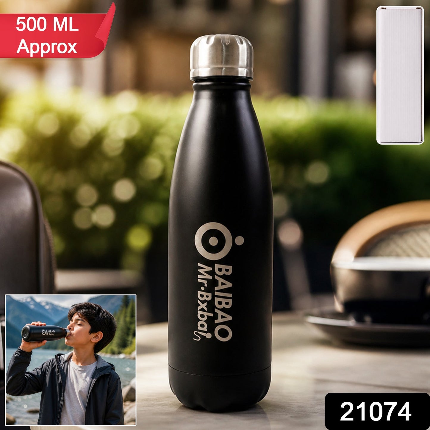 Premium Stainless Steel Water Bottle (500ML)