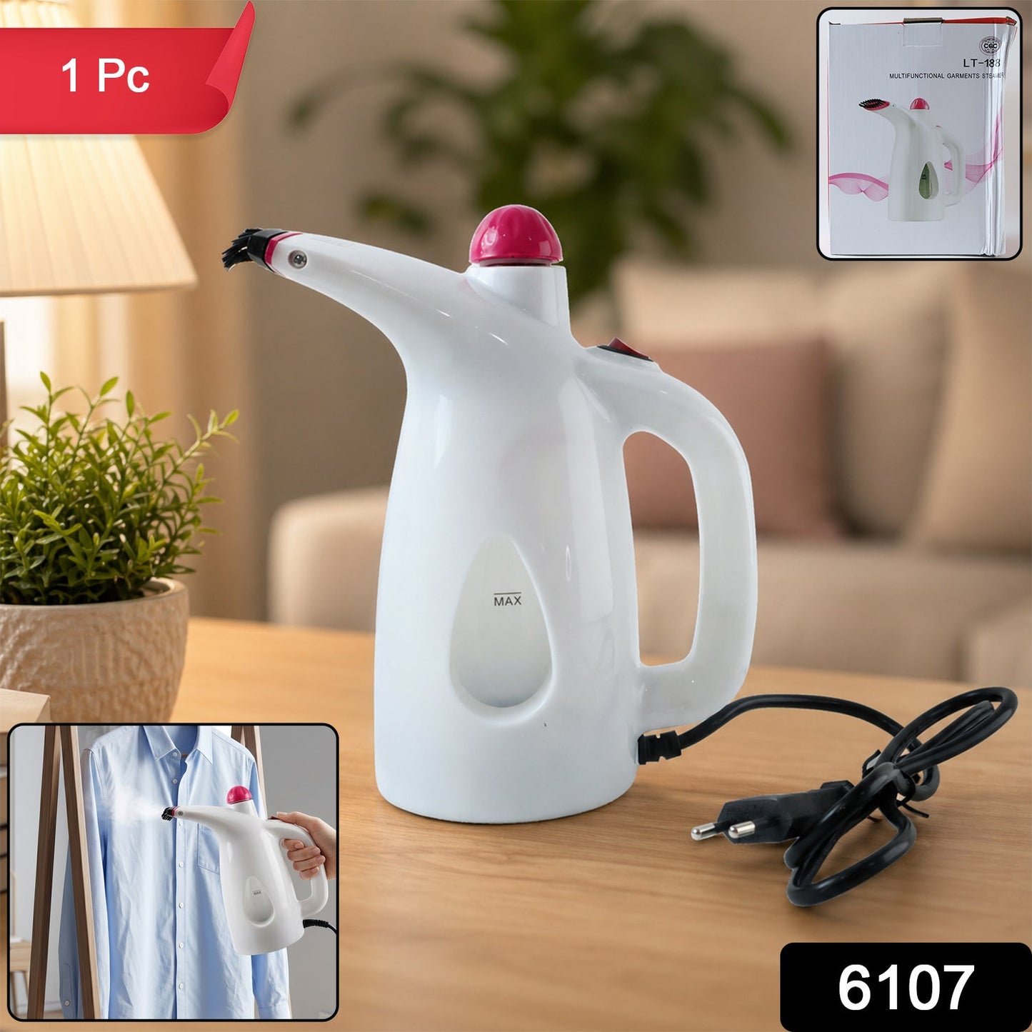 Multi-Functional Garment Steamer (1 Pc, 200ML Capacity)