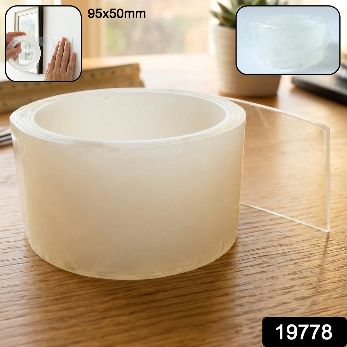 Transparent Nano Magic Double Sided Adhesive Tape (95 ? 50 mm, 1 Pc)