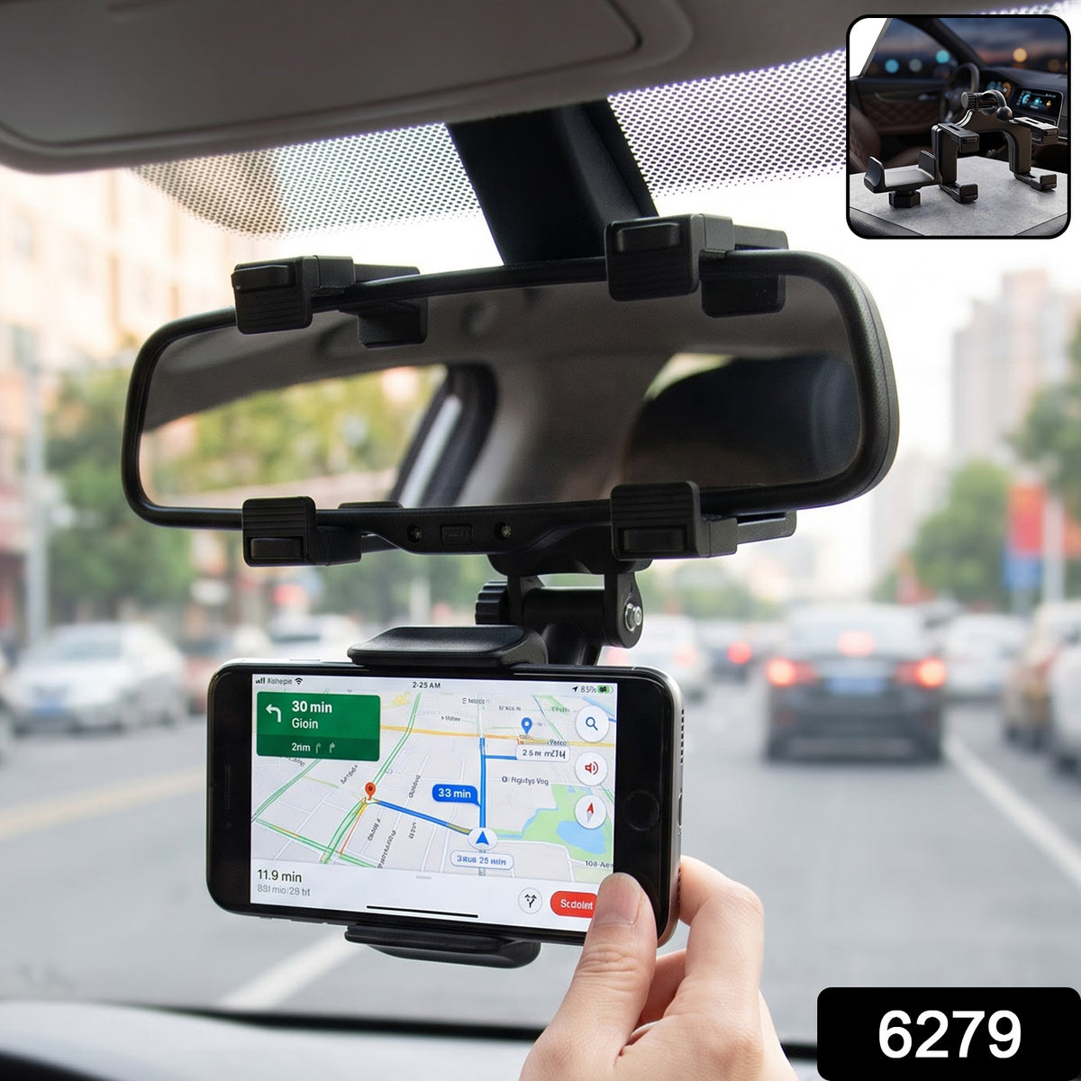 Rear View Mobile Holder Universal Vehicle Rear View Mirror Mobile phone Mount Stand