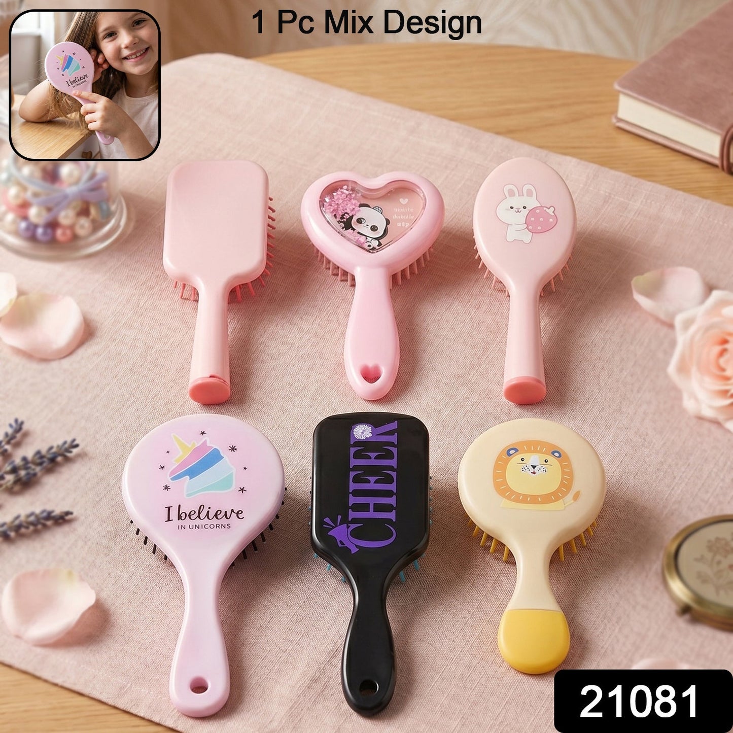 Premium Grooming and Styling Hair Comb – (1 Pc Mix Design)