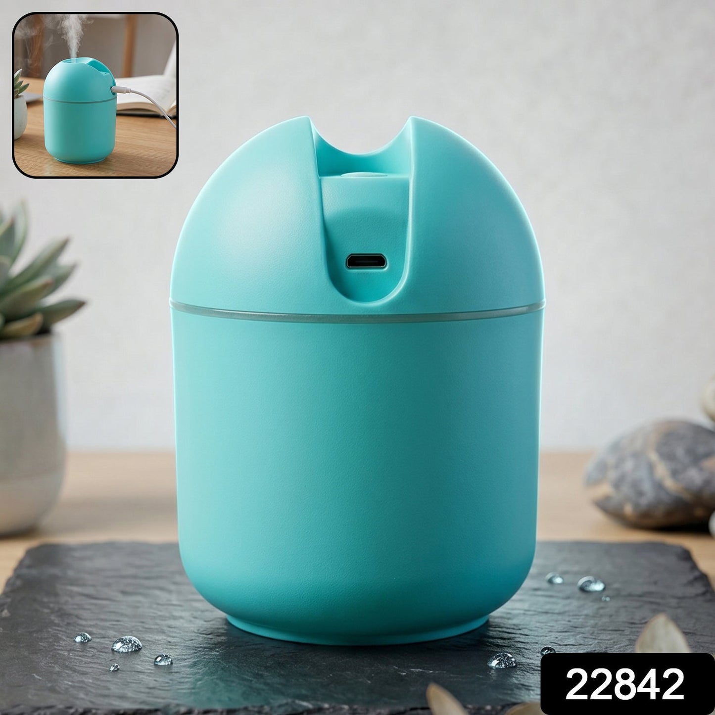 Portable USB Mini Air Humidifier with Cool Mist (1 Pc)