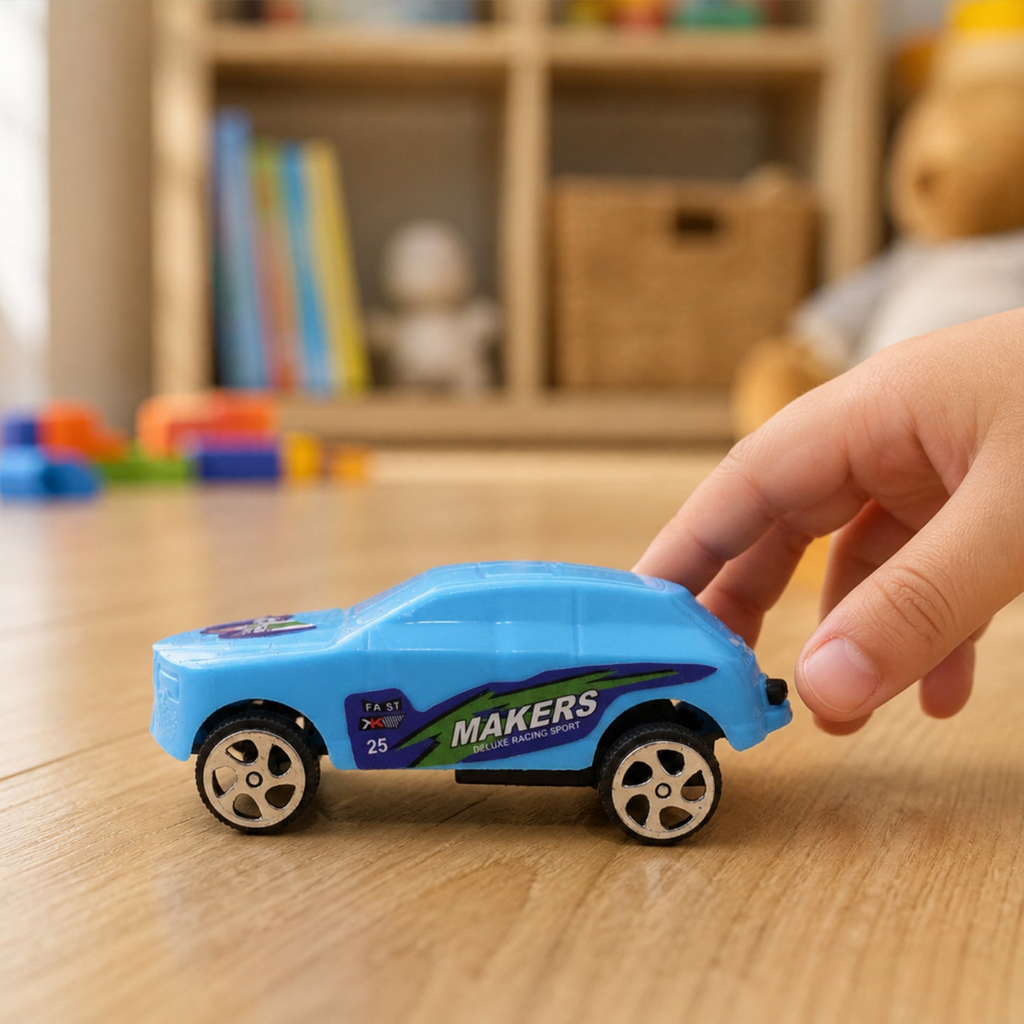 Super City Car Racer Toy For Boys and Girls Pull Push Vehicle Car (Set Of 12Pcs) (Multicolor)