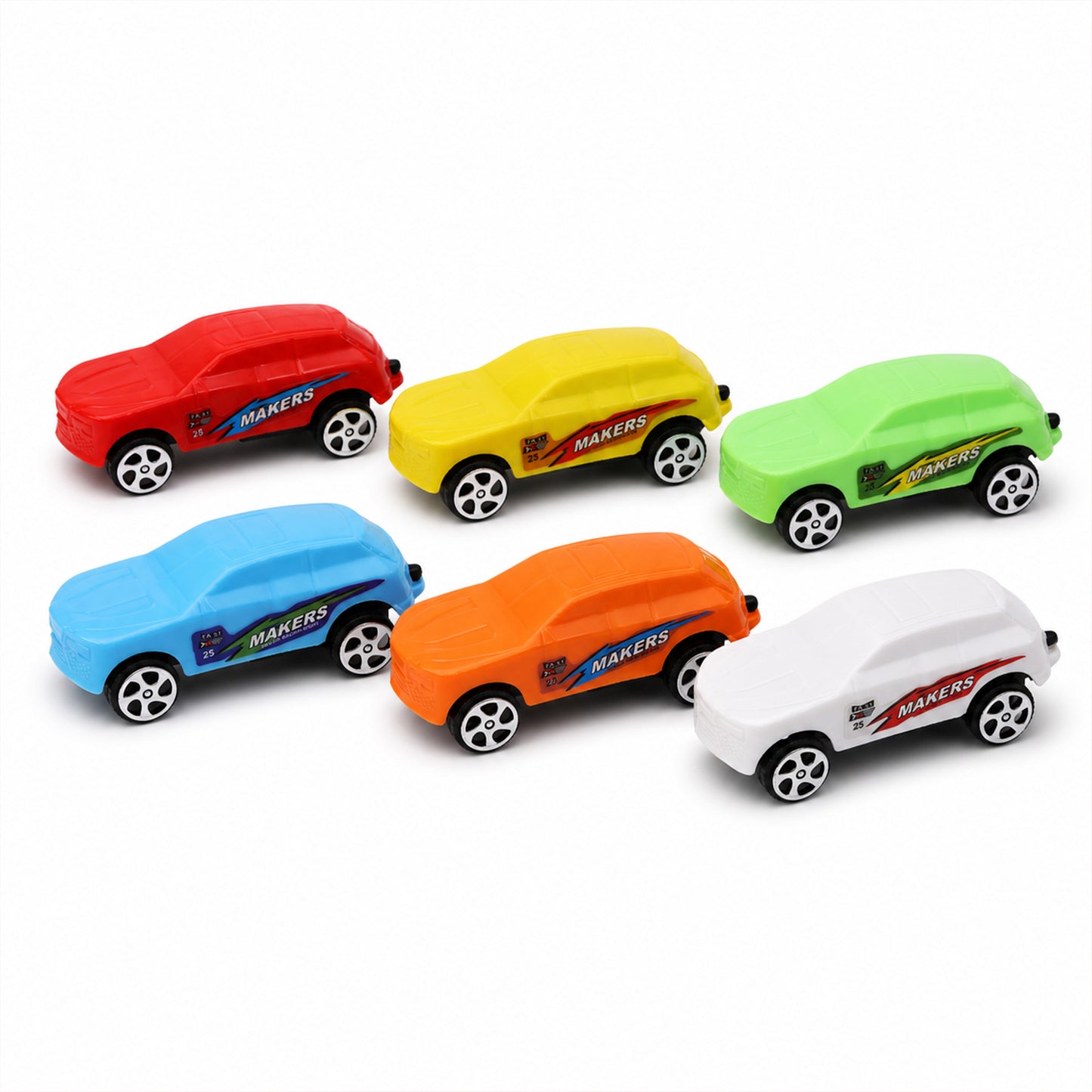 Super City Car Racer Toy For Boys and Girls Pull Push Vehicle Car (Set Of 12Pcs) (Multicolor)
